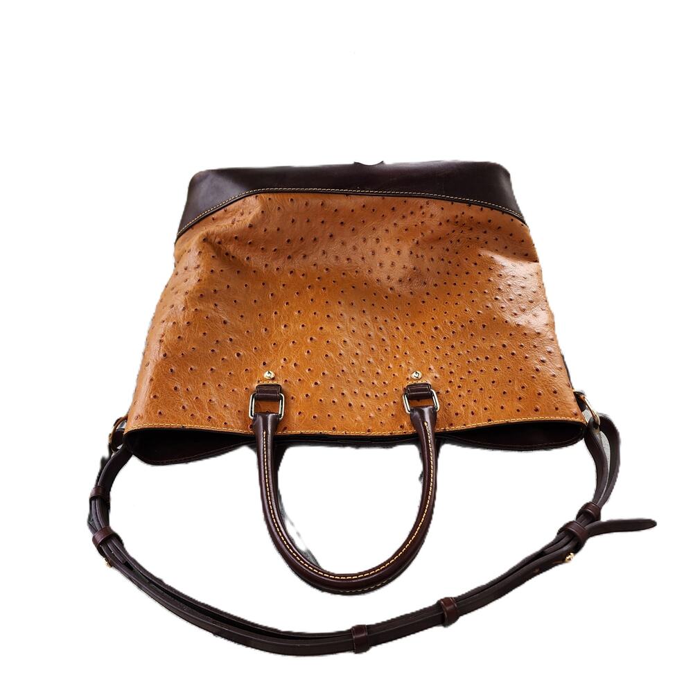 Dooney & Bourke Ostrich Exotic Leather Lexington Shopper Tote Bag - Picture 6 of 12